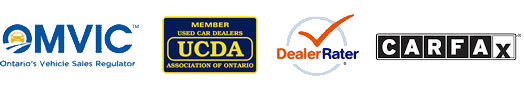 We are OMVIC, UCDA, Dealer Rater & Carfax approved